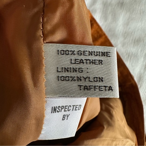 Vintage Design Assets Pants Womens 12 Suede Leather Straight Lined 90s Western - Picture 10 of 14